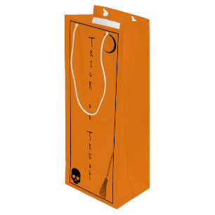 Halloween Trick or Treat Wine Gift Bag