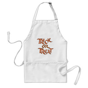 Halloween Trick or Treat Words Standard Apron