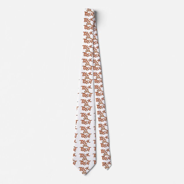 Halloween Trick or Treat Words Tie (Front)