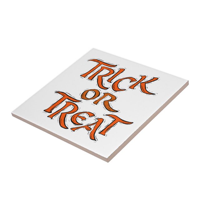 Halloween Trick or Treat Words Tile (Side)