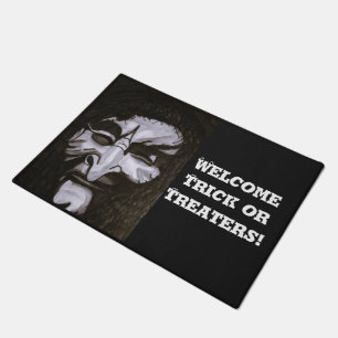 HALLOWEEN TRICK OR TREATERS sign Doormat