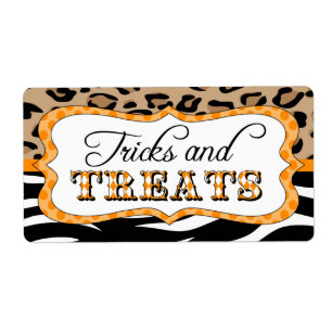 Halloween Tricks et Traitements Étiquette alimenta