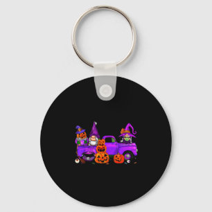 Halloween Truck Gnome Witch Pumpkin Boo Ghost Funn Keychain
