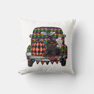 Halloween Truck Throw Pillow