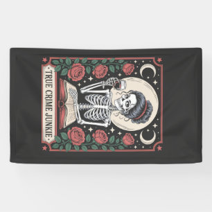 Halloween True Crime Junkie Tarot Card Banner
