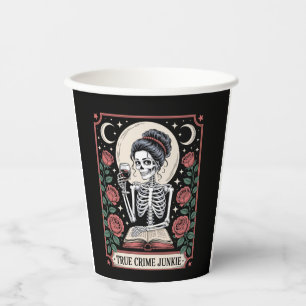 Halloween True Crime Junkie Tarot Card Paper Cups