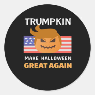 Halloween Trumpkin Classic Classic Round Sticker