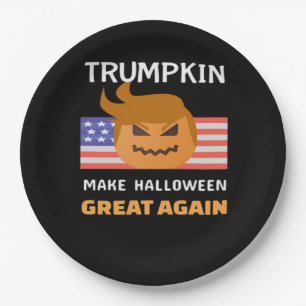 Halloween Trumpkin Classic Paper Plate