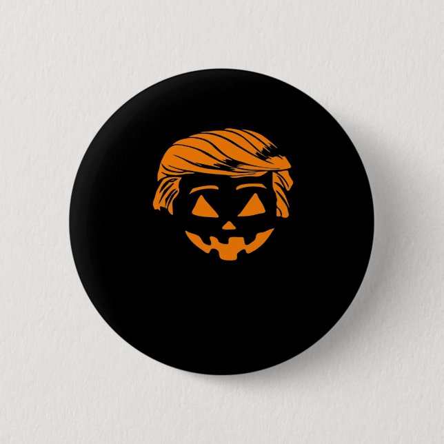 Halloween Trumpkin Costume 2 Inch Round Button (Front)