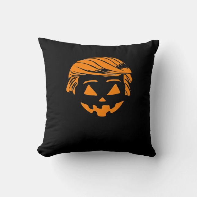 Halloween Trumpkin Costume Throw Pillow (Front)