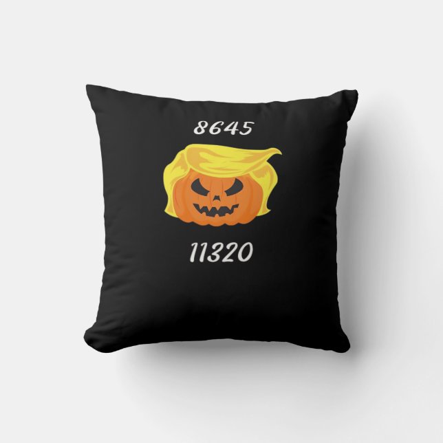 Halloween Trumpkin Design  Throw Pillow (Front)