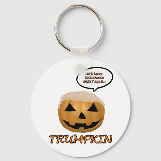 Halloween Trumpkin Fitted Keychain (Front)