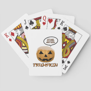 Halloween Trumpkin Fitted Playing Cards
