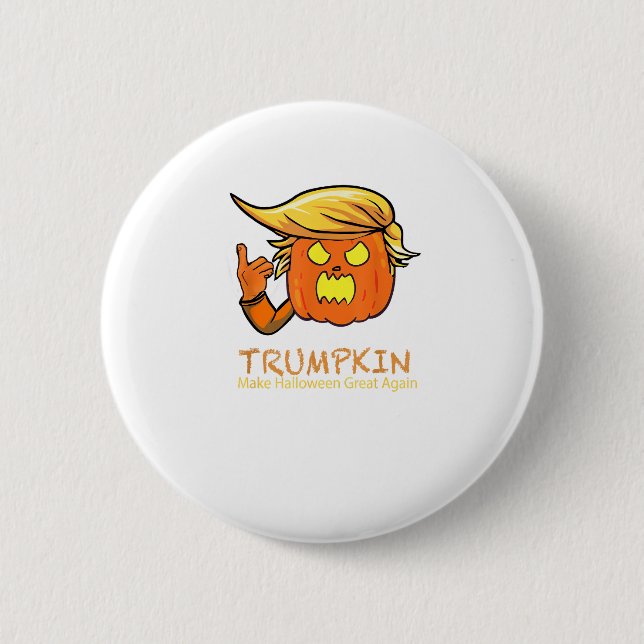 Halloween Trumpkin Funny – Classic Costume Design 2 Inch Round Button (Front)