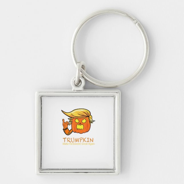 Halloween Trumpkin Funny – Classic Costume Design Keychain (Front)