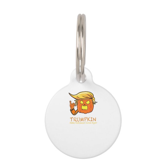Halloween Trumpkin Funny – Classic Costume Design Pet Tag (Front)