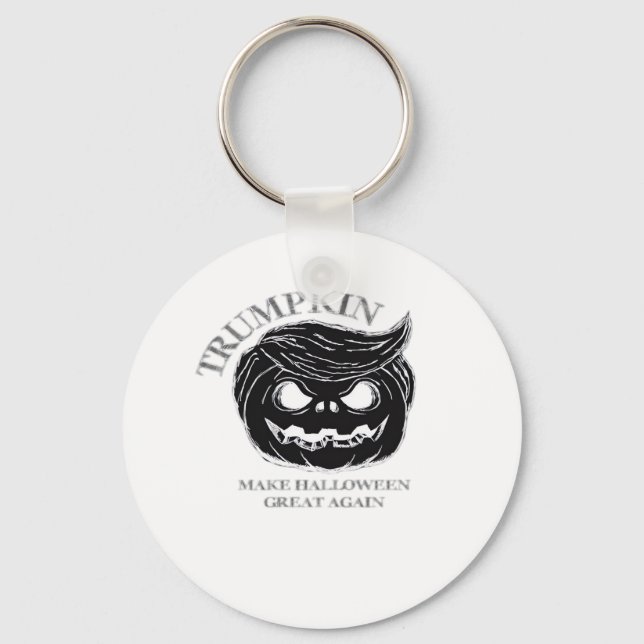 Halloween Trumpkin  Funny & Cute Halloween Costume Keychain (Front)
