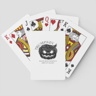 Halloween Trumpkin  Funny & Cute Halloween Costume Playing Cards