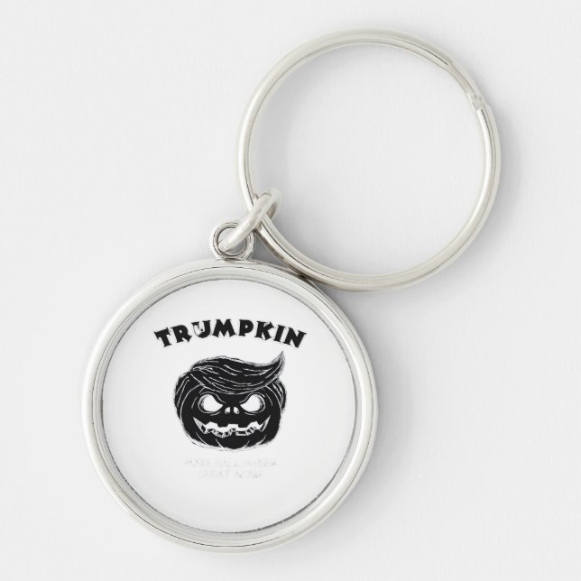 Halloween Trumpkin  Funny Halloween Costume Keychain (Front)