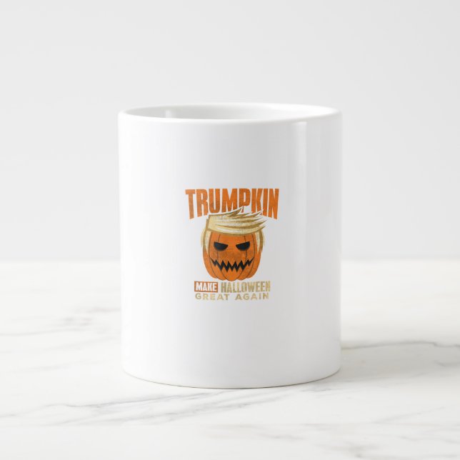Halloween Trumpkin Funny Make America Great Large Coffee Mug (Front)