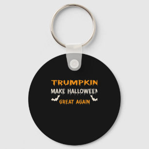 Halloween Trumpkin Funny Make Halloween Great Agai Keychain