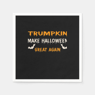 Halloween Trumpkin Funny Make Halloween Great Agai Napkin