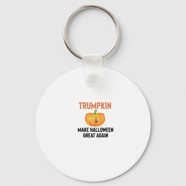 Halloween Trumpkin – Funny Pumpkin Graphic for Hal Keychain (Front)