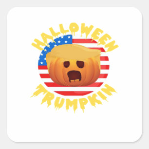 Halloween Trumpkin Funny Pumpkin  Parody Square Sticker