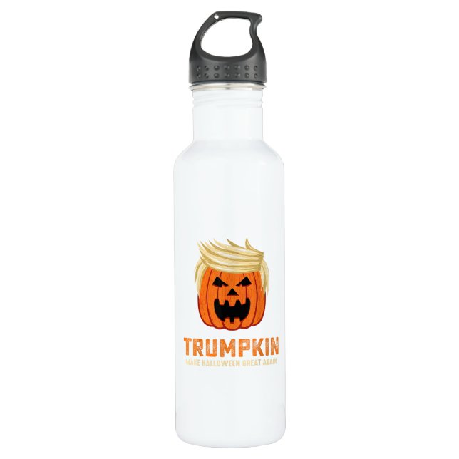 Halloween Trumpkin Funny – Spooky Parody Slogan 710 Ml Water Bottle (Front)