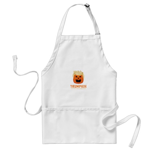 Halloween Trumpkin Funny – Spooky Parody Slogan Standard Apron (Front)