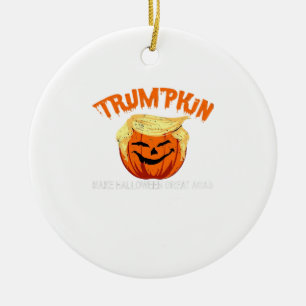 Halloween Trumpkin Make Halloween Great Again Ceramic Ornament