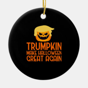 Halloween Trumpkin Make Halloween Great Again Ceramic Ornament