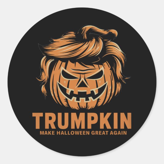 Halloween Trumpkin Make Halloween Great Again  Classic Round Sticker (Front)