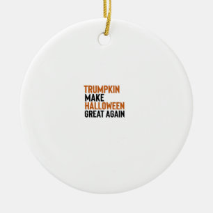 Halloween Trumpkin – Make Halloween Great Again Fu Ceramic Ornament