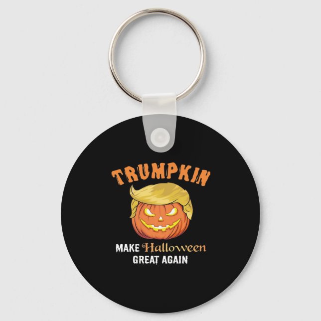 Halloween Trumpkin - Make Halloween Great Again  Keychain (Front)