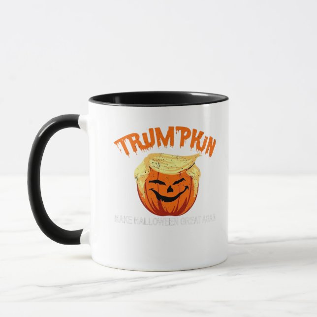 Halloween Trumpkin Make Halloween Great Again Mug (Left)