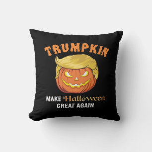 Halloween Trumpkin - Make Halloween Great Again  Throw Pillow