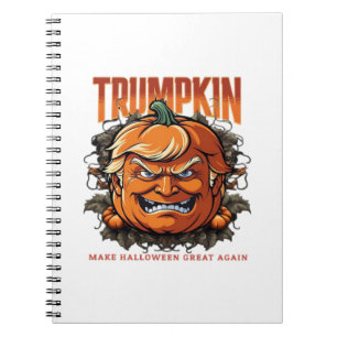 Halloween Trumpkin Make Halloween Great Again Tren Notebook