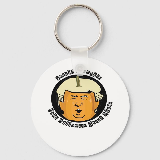 Halloween Trumpkin Pumpkin Classic Keychain (Front)