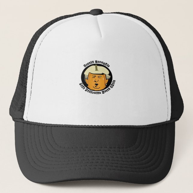 Halloween Trumpkin Pumpkin Classic Trucker Hat (Front)