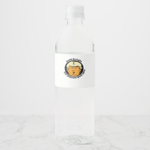 Halloween Trumpkin Pumpkin Classic Water Bottle Label