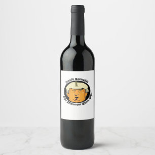 Halloween Trumpkin Pumpkin Classic Wine Label