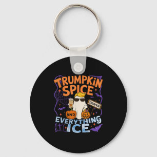 Halloween Trumpkin Sce And Everything Ice Pumpkin  Keychain