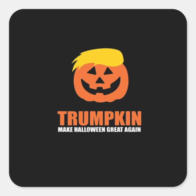 Halloween Trumpkin V2 Square Sticker (Front)