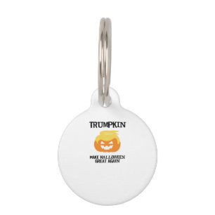Halloween Trumpkin V3 Pet Tag