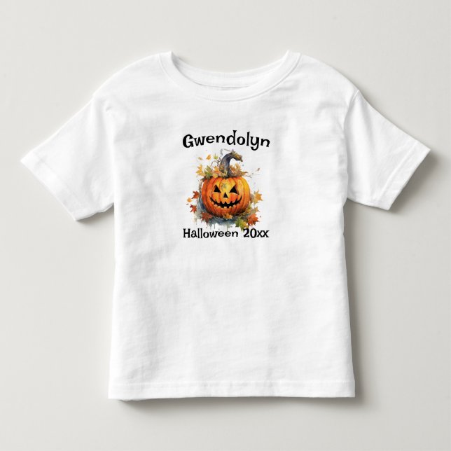 Halloween Tshirt Jack-o-lantern Personalize (Front)