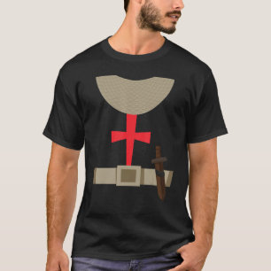 Halloween Tshirt Knight Costume d'armure d'arme co