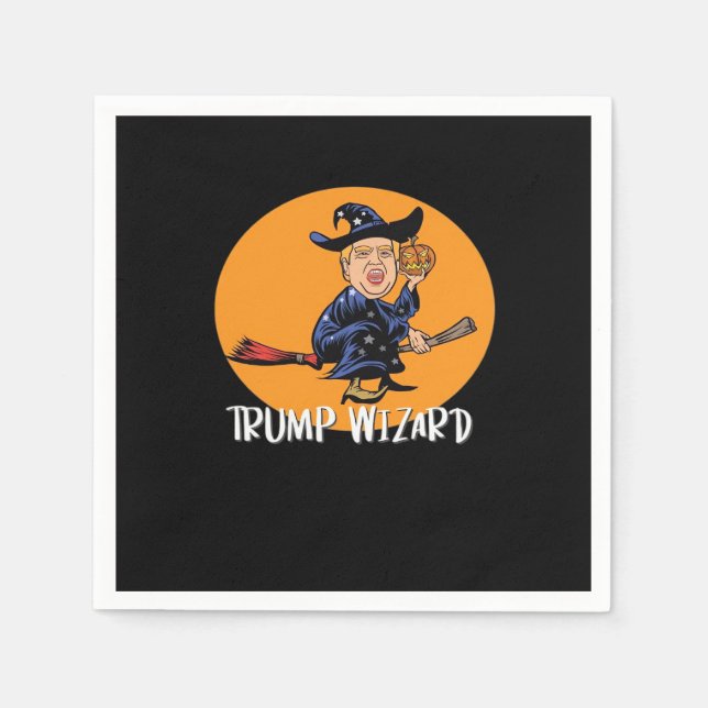 Halloween Ttrump Wizard Funny Classic Napkin (Front)
