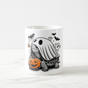 Halloween Turtle Ghost Pumpkin Terrapin Tortoise Coffee Mug