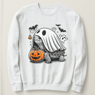 Halloween Turtle Ghost Pumpkin Terrapin Tortoise Sweatshirt